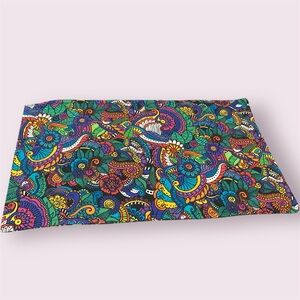 Handmade Colorful Floral Print Fabric Washable Pet Mat Placemat